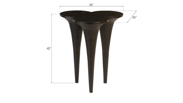 Phillips Collection Marley Bar Table - Stylish Sculptural Design with Warm Tones for Modern or Rustic Interiors Chamcha Wood, Burnt Finish TH94483