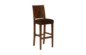 Phillips Collection Origins Bar Stool - Handcrafted Reclaimed Chamcha Wood with Unique Artisanal Detailing and Warm Finish Perfect Brown TH94567