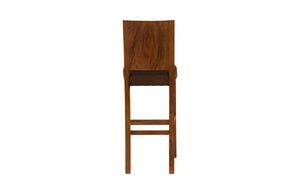 Phillips Collection Origins Bar Stool - Handcrafted Reclaimed Chamcha Wood with Unique Artisanal Detailing and Warm Finish Perfect Brown TH94567