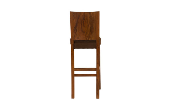 Phillips Collection Origins Bar Stool - Handcrafted Reclaimed Chamcha Wood with Unique Artisanal Detailing and Warm Finish Perfect Brown TH94567