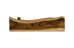 Phillips Collection Triangle Solid Chamcha Wood Sculptural Bench Organic Grain Accent for Entryway or Bedroom TH94569