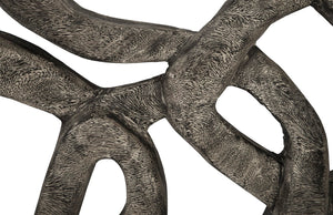 Phillips Collection Chain Wall Art - Handcrafted Chamcha Wood Sculpture with Gray Stone Finish for Modern Spaces TH94577