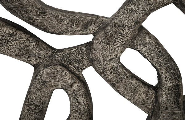 Phillips Collection Chain Wall Art - Handcrafted Chamcha Wood Sculpture with Gray Stone Finish for Modern Spaces TH94577