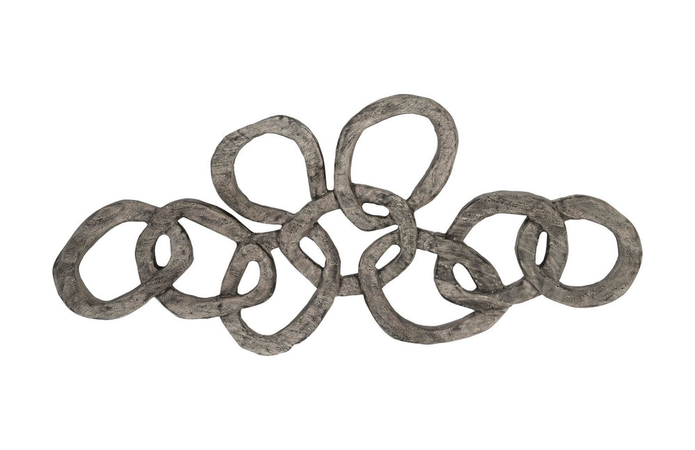 Phillips Collection Chain Wall Art - Handcrafted Chamcha Wood Sculpture with Gray Stone Finish for Modern Spaces TH94577