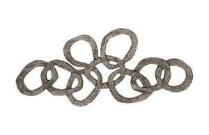 Phillips Collection Chain Wall Art - Handcrafted Chamcha Wood Sculpture with Gray Stone Finish for Modern Spaces TH94577