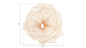 Phillips Collection Poppy Flower Wall Art - Modern Organic Sculpture for Elegant Home Decor and Stunning Visual Appeal Copper, LG TH95114