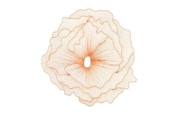 Phillips Collection Poppy Flower Wall Art - Modern Organic Sculpture for Elegant Home Decor and Stunning Visual Appeal Copper, LG TH95114