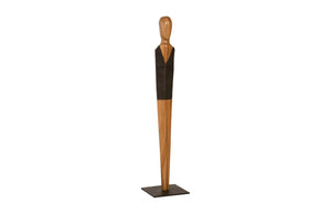 Phillips Collection Vested Male Sculpture - Striking Minimalist Design for Contemporary Home Décor and Elegant Accents Small, Chamcha, Natural, Black, Copper TH95604