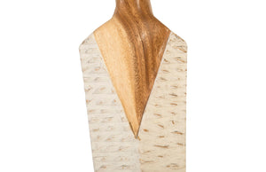 Phillips Collection Vested Female Sculpture - Elegant Contemporary Accent for Modern Interiors and Serene Spaces Small, Chamcha, Natural, White, Gold TH95605
