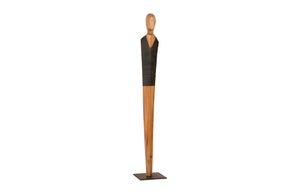 Phillips Collection Vested Male Sculpture - Striking Minimalist Design for Contemporary Home Décor and Elegant Accents Large, Chamcha, Natural, Black, Copper TH95606