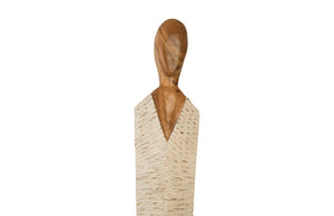 Phillips Collection Vested Female Sculpture - Elegant Contemporary Accent for Modern Interiors and Serene Spaces Large, Chamcha, Natural, White, Gold TH95609