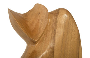 Phillips Collection Nuzzled Cat Wood Sculpture Handcrafted Solid Carved Organic Pose Shelf Accent TH95614