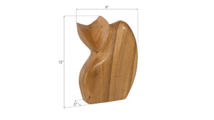 Phillips Collection Nuzzled Cat Wood Sculpture Handcrafted Solid Carved Organic Pose Shelf Accent TH95614