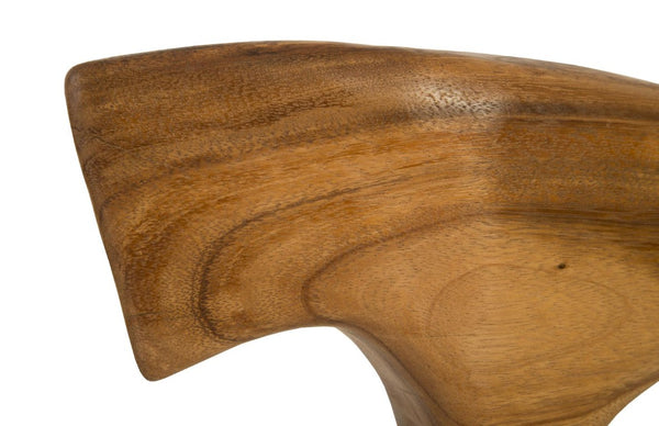 Phillips Collection Bull Wood Sculpture Hand Carved Organic Form for Modern and Bohemian Home Decor 17 L x 3 W x 12 H TH95617