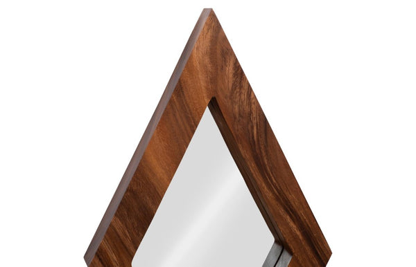 Phillips Collection Diamond Shaped Acacia Wood Wall Mirror Handcrafted Sustainable Decor for Entryway Medium TH95619