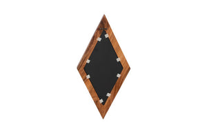 Phillips Collection Diamond Shaped Acacia Wood Wall Mirror Handcrafted Sustainable Decor for Entryway Medium TH95619
