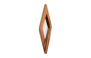 Phillips Collection Diamond Shaped Acacia Wood Wall Mirror Handcrafted Sustainable Decor for Entryway Large TH95620
