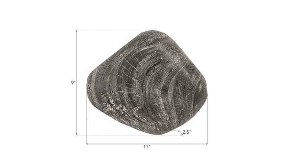 Phillips Collection River Stone Wall Tile - Nature-inspired Decorative Piece For Stunning Modern Interiors And Spaces Gray Wood Th96031