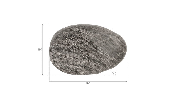 Phillips Collection River Stone Wall Tile - Nature-inspired Decorative Piece For Stunning Modern Interiors And Spaces Gray Wood Th96032