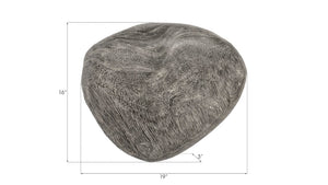 Phillips Collection River Stone Wall Tile Sculpture - Elegant Metal Design Inspired by Nature for Modern Interiors Gray Stone, XL TH96033