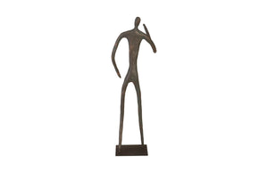 Phillips Collection Abstract Waving Figure Sculpture On Metal Base - Modern Decorative Accent For Contemporary Spaces Bronze Metal Th96034