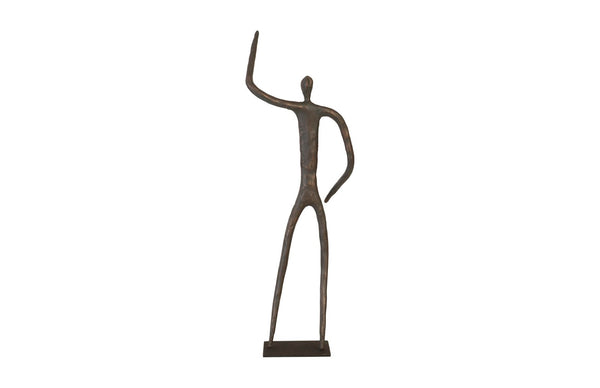 Phillips Collection Abstract Waving Figure Sculpture On Metal Base - Modern Decorative Accent For Contemporary Spaces Bronze Metal Th96035