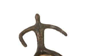 Phillips Collection Abstract Modern Organic Sculpture on Bleached Wood Base – Playful Accent for Home & Office Decor Bronze Finish TH96039