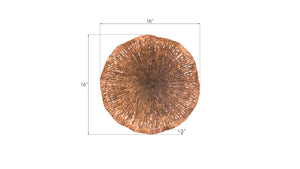 Phillips Collection Lotus Large Metal Wall Art - Hand-crafted Copper Beauty With Textured Black Highlights For Home Decor Brown,Black Metal Th96157