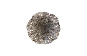 Phillips Collection Lotus Large Metal Wall Art - Hand-crafted Copper Beauty With Textured Black Highlights For Home Decor Silver,Black Metal Th96159