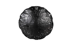 Phillips Collection Lotus Large Metal Wall Art - Hand-crafted Copper Beauty With Textured Black Highlights For Home Decor Silver,Black Metal Th96160