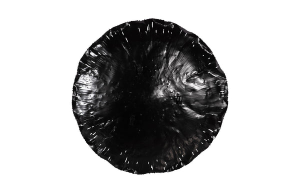 Phillips Collection Lotus Wall Art Sculpture - Hand-Cut Metal Leaf Design for Modern Organic Home Décor Display Silver/Black, LG TH96161