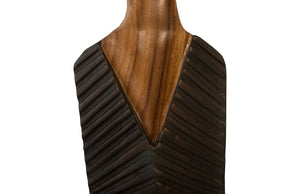 Phillips Collection Vested Male Sculpture - Striking Minimalist Design for Contemporary Home Décor and Elegant Accents Medium, Chamcha, Natural, Black, Copper TH96241
