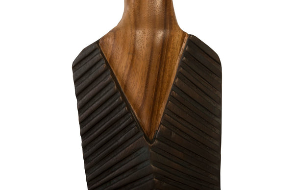 Phillips Collection Vested Male Sculpture - Striking Minimalist Design for Contemporary Home Décor and Elegant Accents Medium, Chamcha, Natural, Black, Copper TH96241