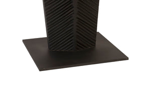 Phillips Collection Carved Leaf Sculpture on Stand - XL Hand-Carved Chamcha Wood with Burnt Black Finish for Elegance TH96269