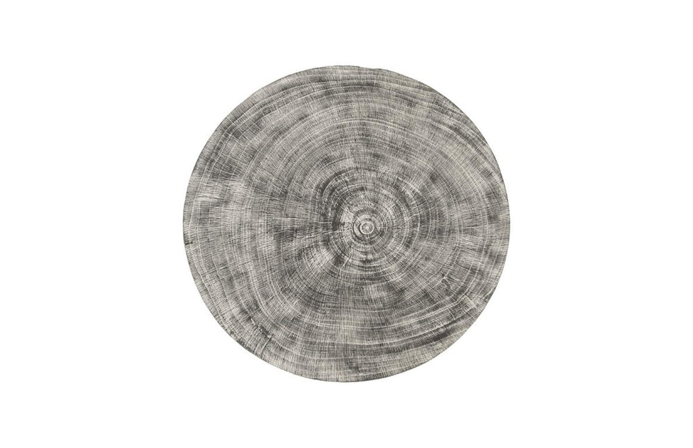 Phillips Collection Drum Stool Solid Mango Wood Gray Stone Finish Organic Modern Accent Seating TH96453