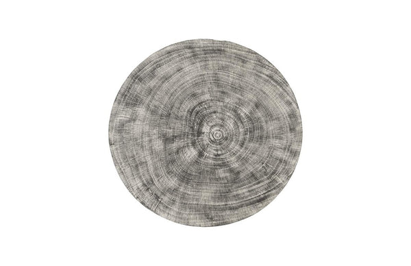 Phillips Collection Drum Stool Solid Mango Wood Gray Stone Finish Organic Modern Accent Seating TH96453