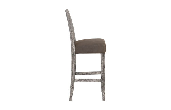 Phillips Collection Origins Handcrafted Counter Stool with Unique Woodgrain Design for Modern or Rustic Spaces Gray Stone TH96533