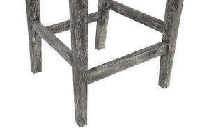 Phillips Collection Origins Reclaimed Chamcha Wood Counter Stool with Gray Stone Finish and Butterfly Joints TH96533