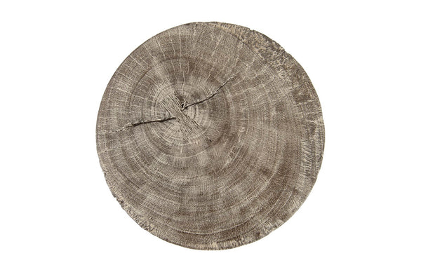 Phillips Collection Curved Mooring Gray Stool – Stylish Solid Mango Wood Accent for Modern Coastal Interiors & More TH96667