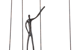 Phillips Collection Perspective Wall Art - Striking Metal Sculpture for Dynamic Modern Spaces and Kinetic Depth Rectangular, Standing Left TH97096