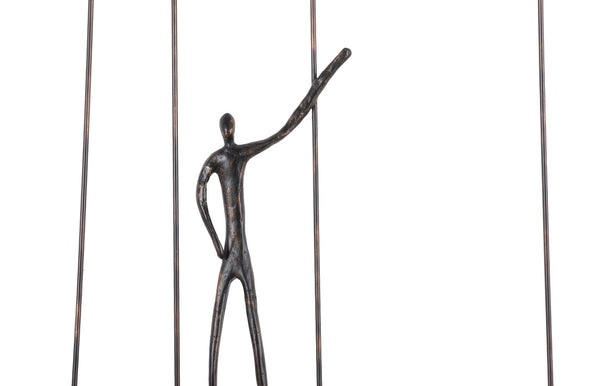 Phillips Collection Perspective Wall Art - Striking Metal Sculpture for Dynamic Modern Spaces and Kinetic Depth Rectangular, Standing Left TH97096