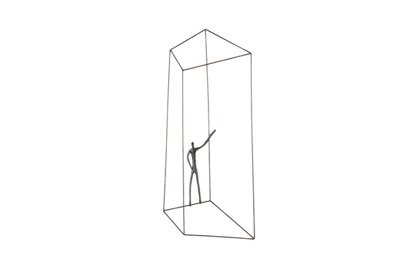 Phillips Collection Perspective Wall Art - Striking Metal Sculpture for Dynamic Modern Spaces and Kinetic Depth Rectangular, Standing Left TH97096