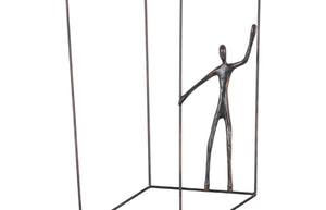 Phillips Collection Perspective Wall Art - Striking Metal Sculpture for Dynamic Modern Spaces and Kinetic Depth Rectangular, Standing Right TH97098
