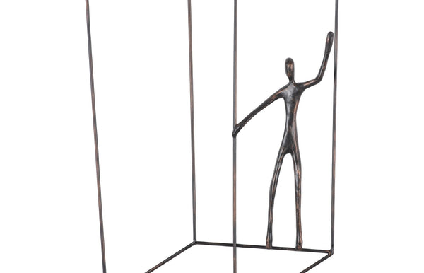 Phillips Collection Perspective Wall Art - Striking Metal Sculpture for Dynamic Modern Spaces and Kinetic Depth Rectangular, Standing Right TH97098