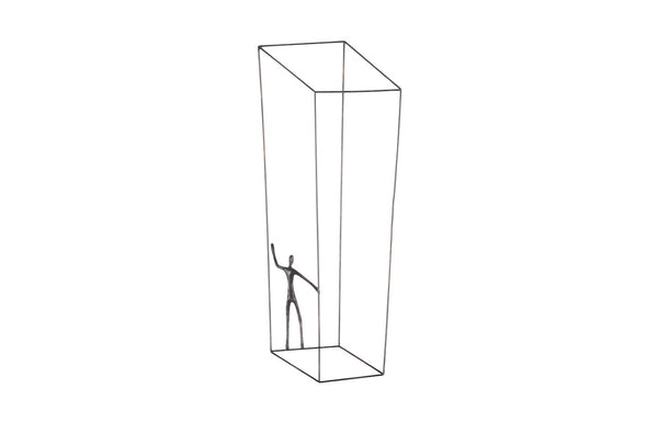Phillips Collection Perspective Wall Art - Striking Metal Sculpture for Dynamic Modern Spaces and Kinetic Depth Rectangular, Standing Right TH97098