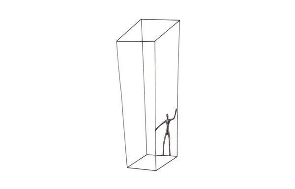 Phillips Collection Perspective Wall Art - Striking Metal Sculpture for Dynamic Modern Spaces and Kinetic Depth Rectangular, Standing Right TH97098