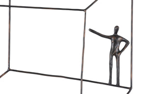 Phillips Collection Perspective Wall Art - Striking Metal Sculpture for Dynamic Modern Spaces and Kinetic Depth Square, Standing Arm Up TH97100