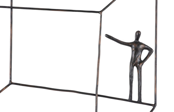 Phillips Collection Perspective Wall Art - Striking Metal Sculpture for Dynamic Modern Spaces and Kinetic Depth Square, Standing Arm Up TH97100
