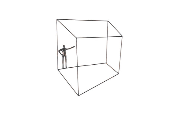 Phillips Collection Perspective Wall Art - Striking Metal Sculpture for Dynamic Modern Spaces and Kinetic Depth Square, Standing Arm Up TH97100