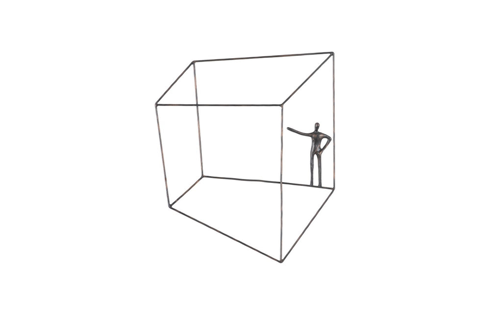 Phillips Collection Perspective Wall Art - Dynamic Decorative Sculpture For Modern Gallery Installations And Playful Decor Brown Metal Th97100